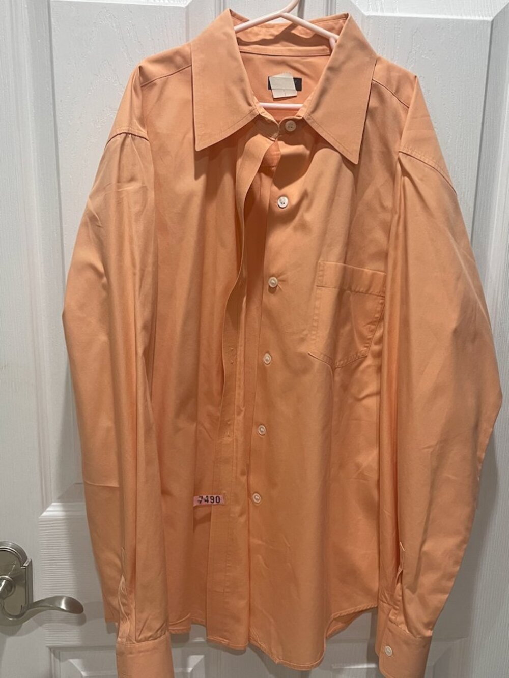 Orange collared shirt